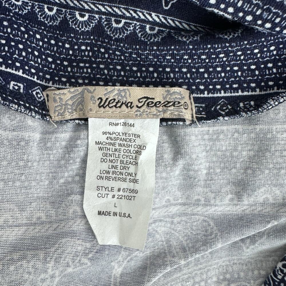 Ultra Teeze Navy Elephant Print Boho Maxi Skirt Size L - Picture 3 of 4